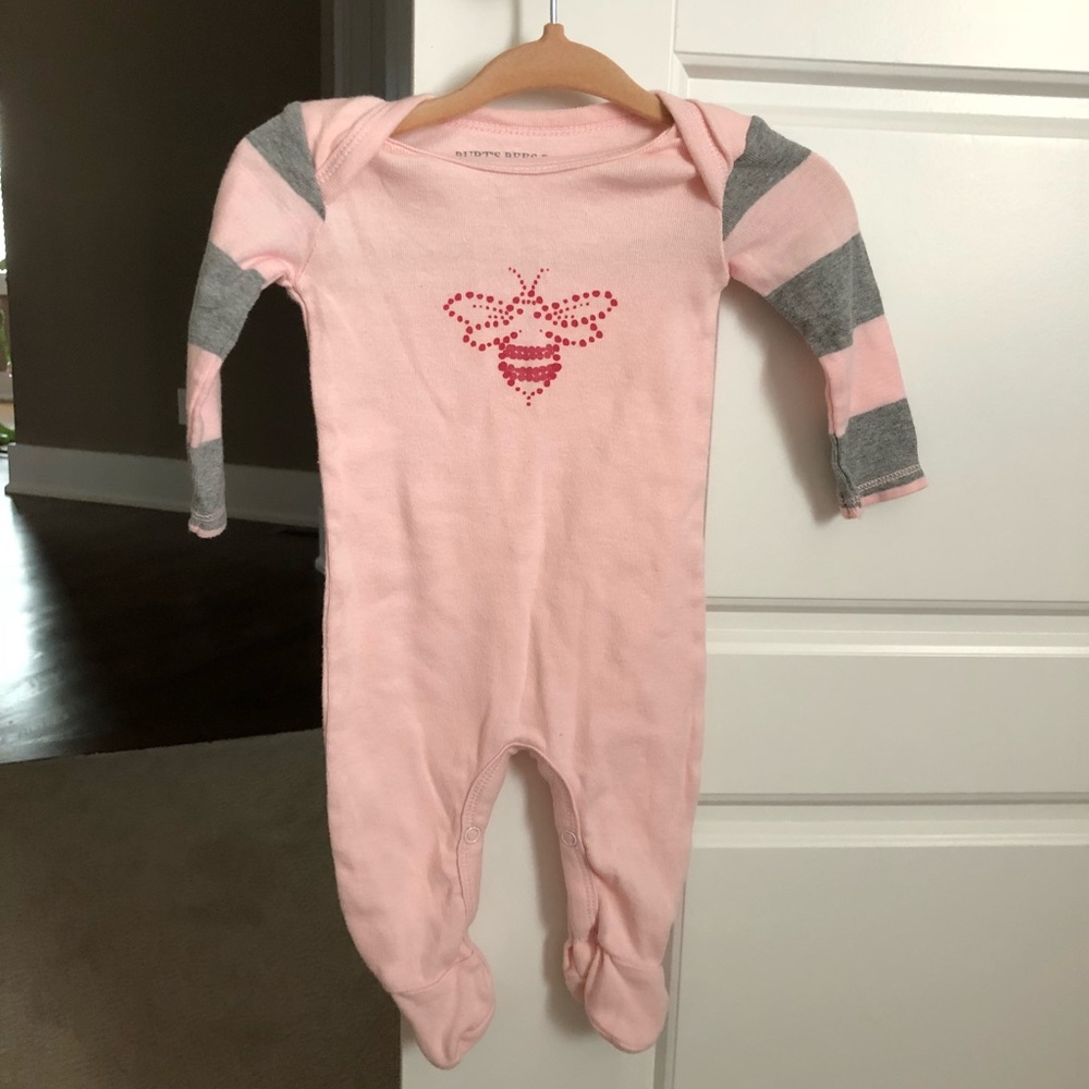 Burt’s bees newborn organic cotton pink sleeper